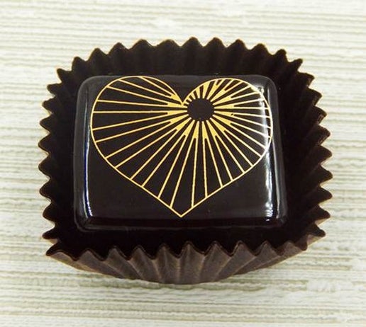 HG-105 Chocolate with Gold Heart-Target Heart $47 at Hunter Wolff Gallery